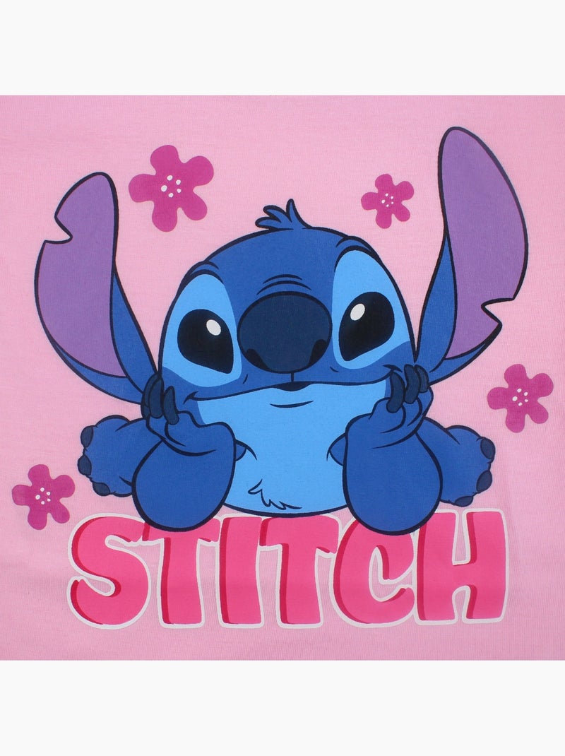 Disney - Maglietta bambina Stitch Rosa chiaro - Kiabi