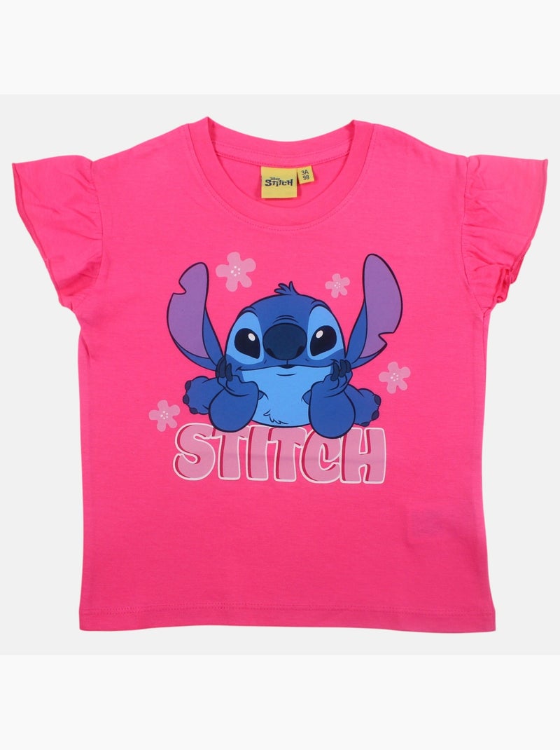 Disney - Maglietta bambina Stitch Rosa - Kiabi