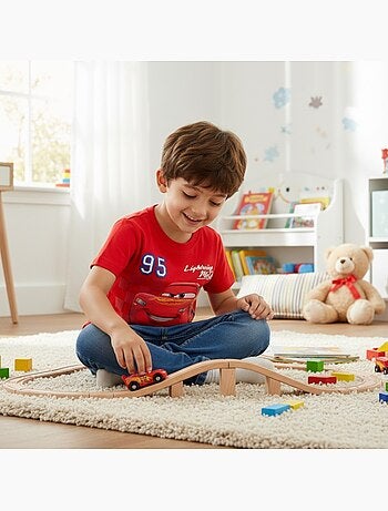 Disney - Maglietta bambino Cars Lightning McQueen