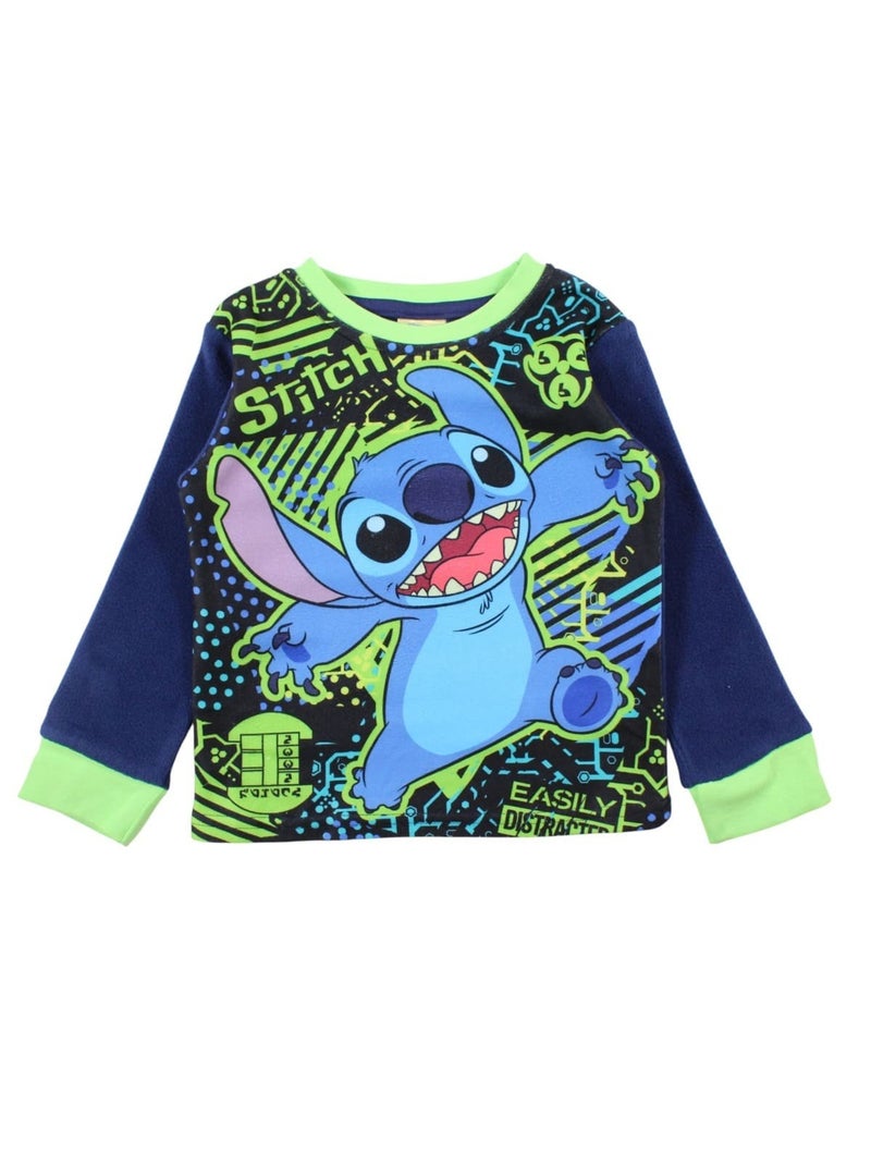 Disney - Pigiama in pile Lilo e Stitch da bambino Blu marino - Kiabi