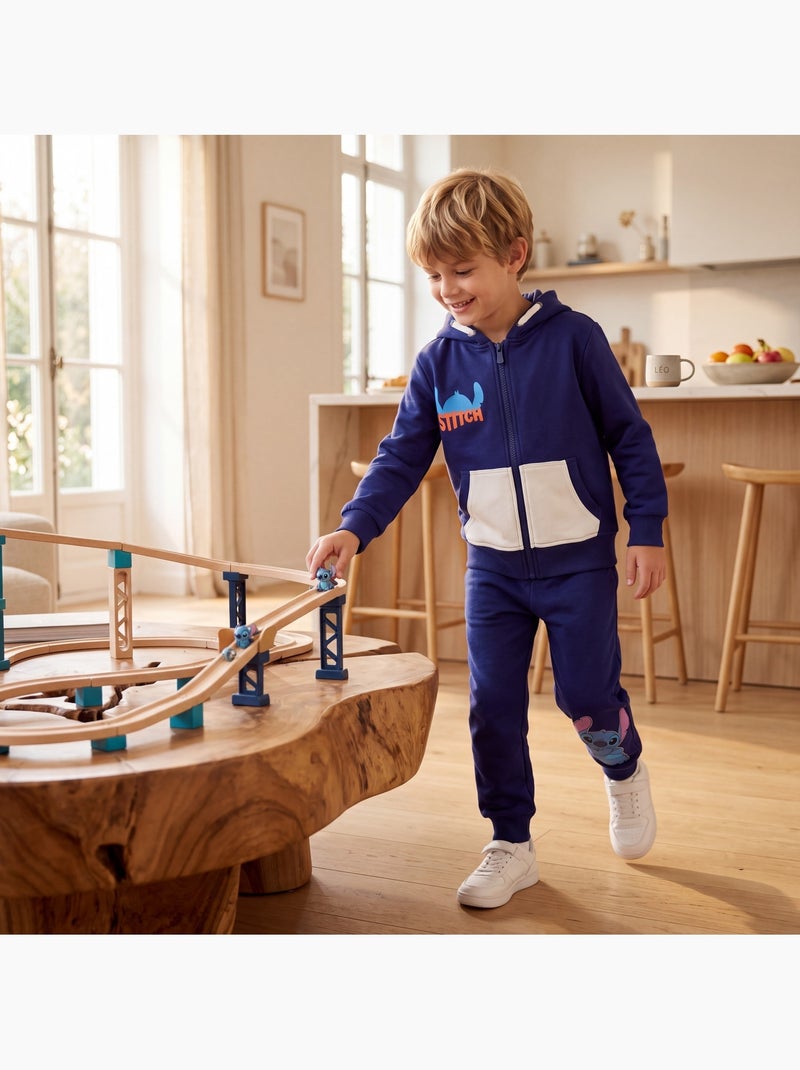Disney - set composto da giacca con cerniera e pantaloni da jogging stampati Blu marino - Kiabi