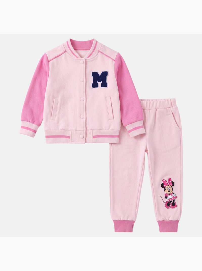 Disney - set composto da giacca teddy abbottonata e pantaloni da jogging Rosa chiaro - Kiabi