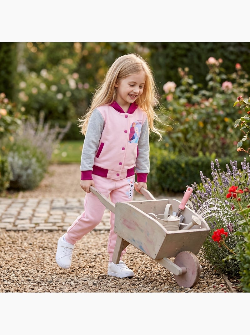Disney - set composto da giacca teddy abbottonata e pantaloni da jogging Rosa - Kiabi