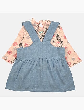Disney - set composto da salopette in jeans e maglietta