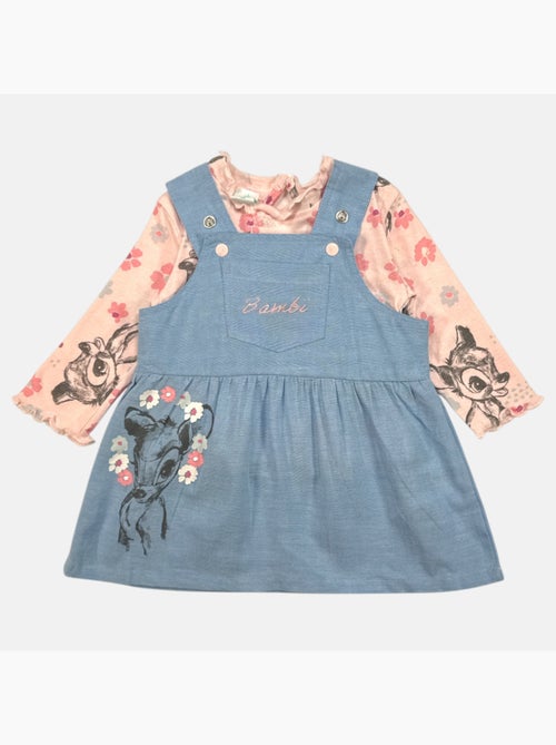 Disney - set composto da salopette in jeans e maglietta - Kiabi