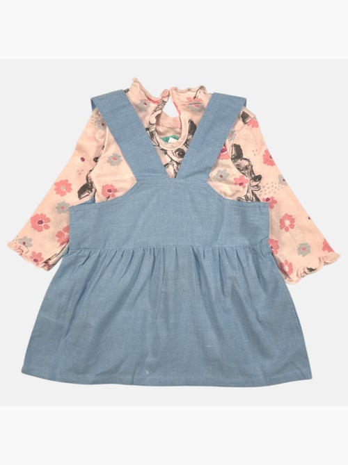 Disney - set composto da salopette in jeans e maglietta - Kiabi