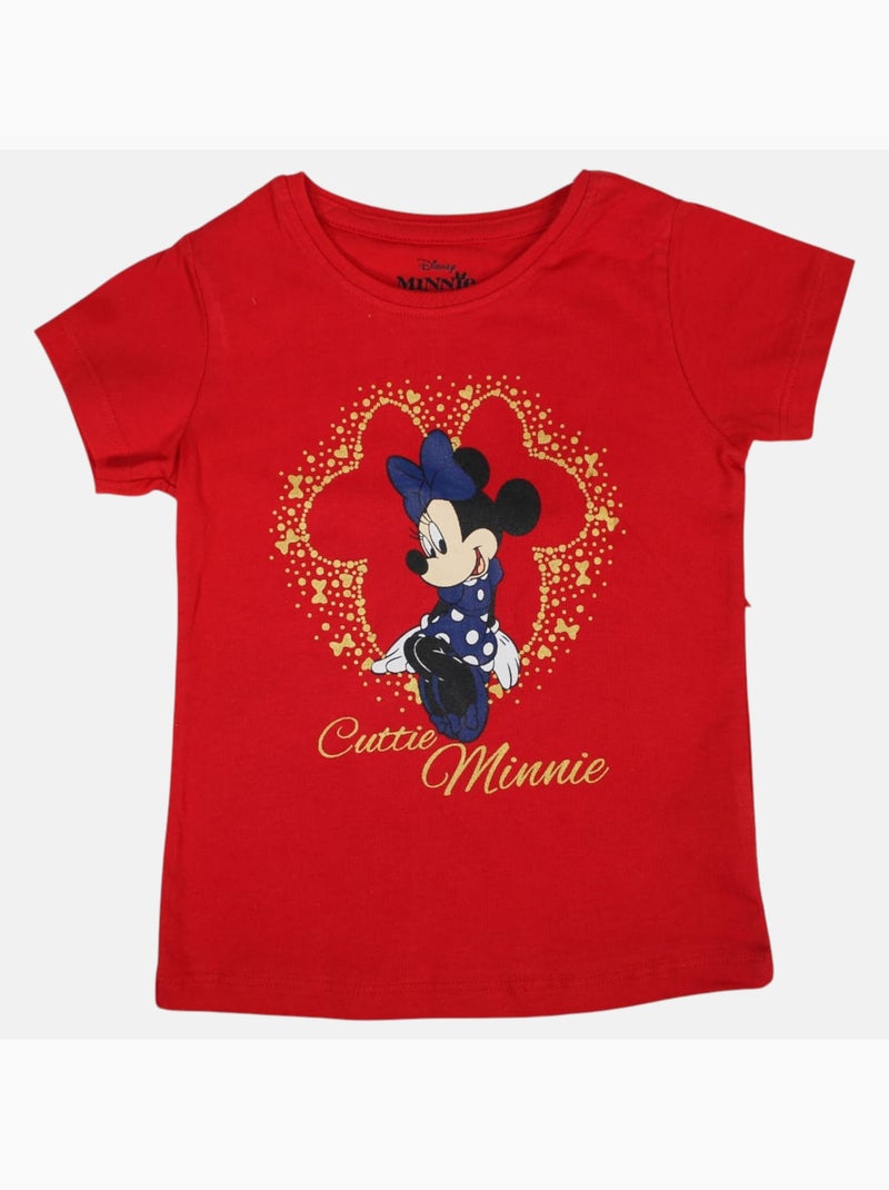 Disney - T-shirt a maniche corte bambina Rosso - Kiabi