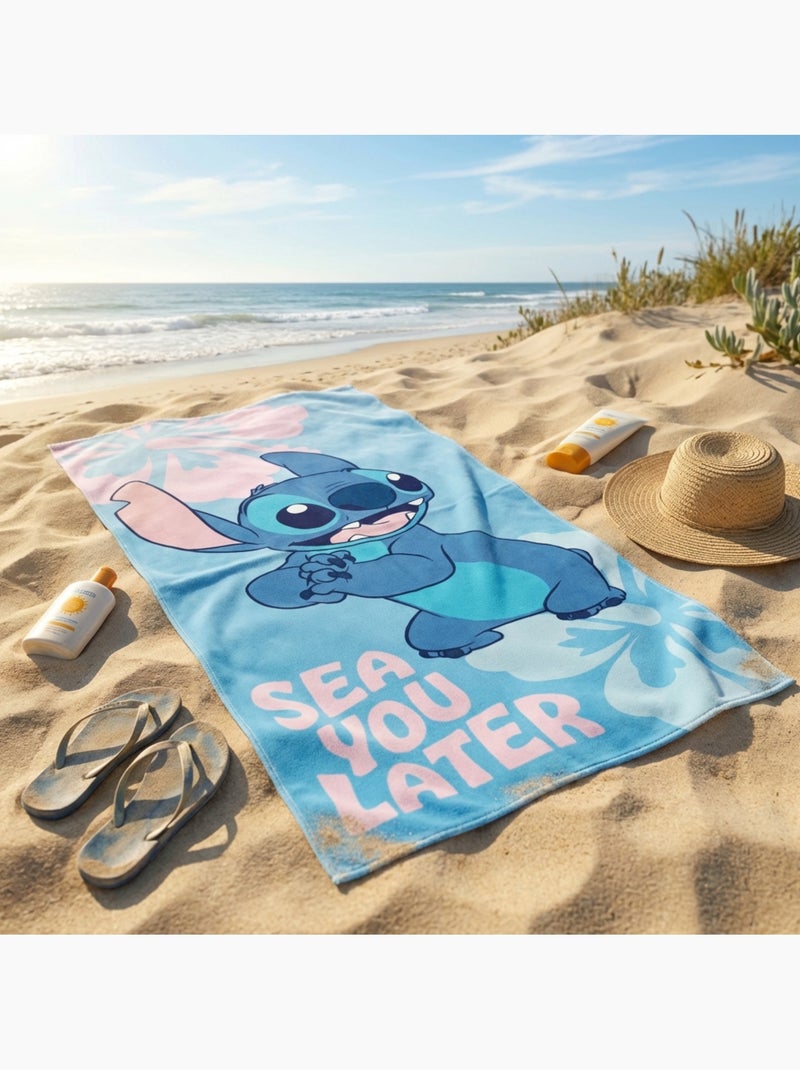 Disney - Telo mare bambino Stitch Blu - Kiabi
