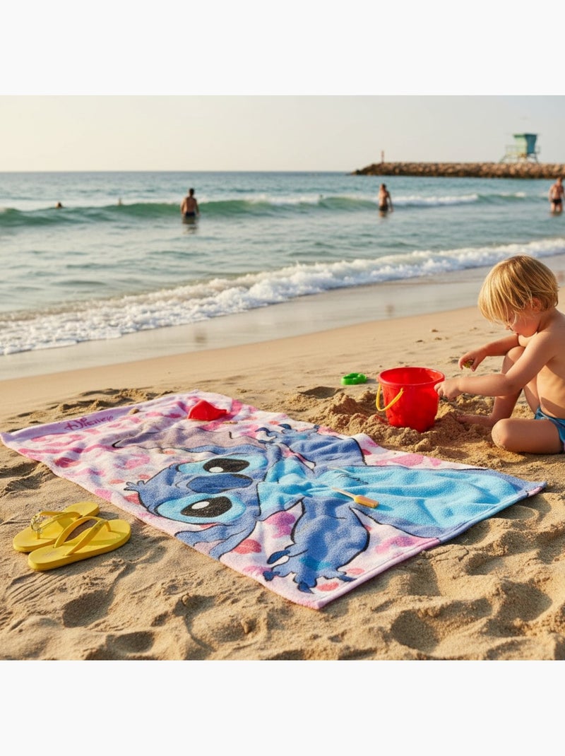 Disney - Telo mare bambino Stitch Rosa - Kiabi