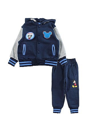 Disney - Tuta giacca con cappuccio e pantaloni jogging Mickey bambino