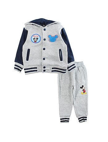 Disney - Tuta giacca con cappuccio e pantaloni jogging Mickey bambino