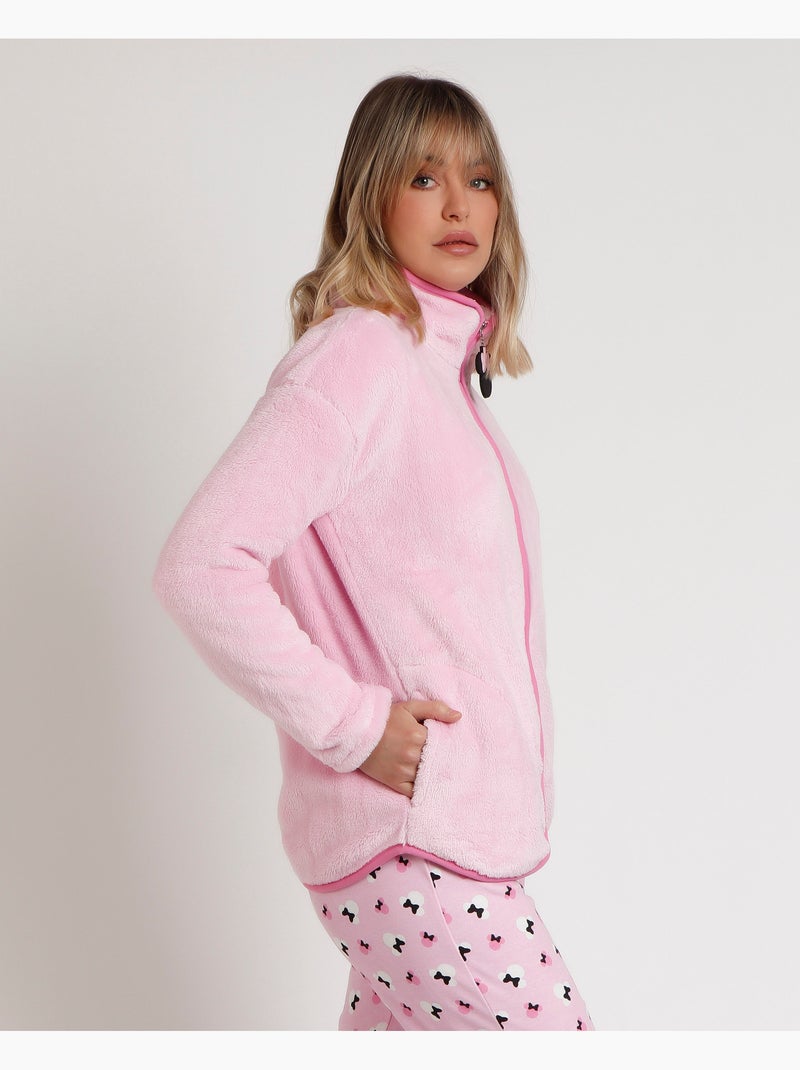 DISNEY Accappatoio caldo a maniche lunghe Minnie Chic da donna Rosa - Kiabi