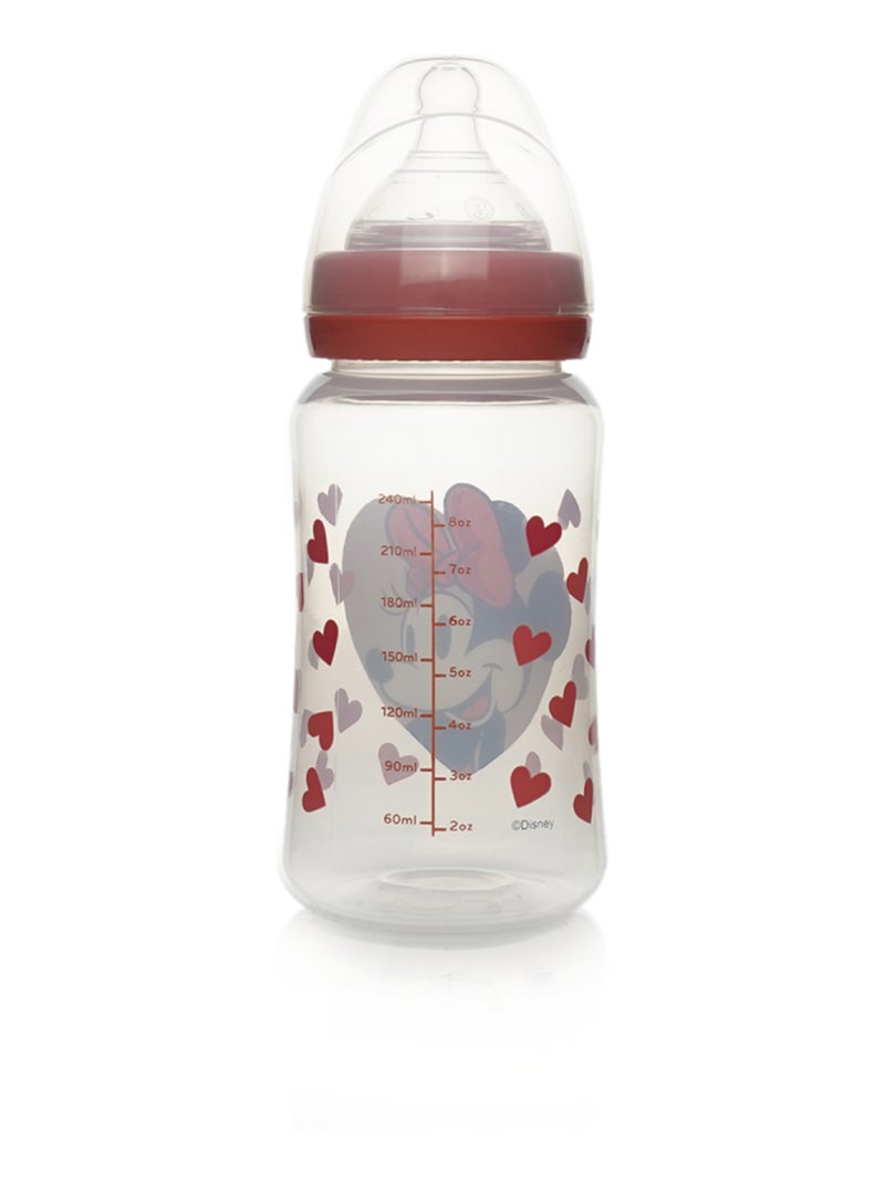 Disney Baby Minnie biberon 240 ml anticoliche tettina in silicone 3 velocità Rosa - Kiabi
