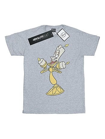 Disney Beauty And The Beast Maglietta Lumière Effetto invecchiato Uomo