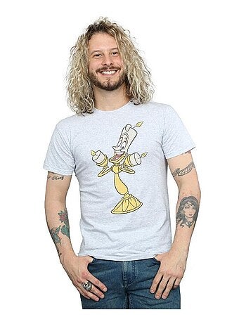 Disney Beauty And The Beast Maglietta Lumière Effetto invecchiato Uomo