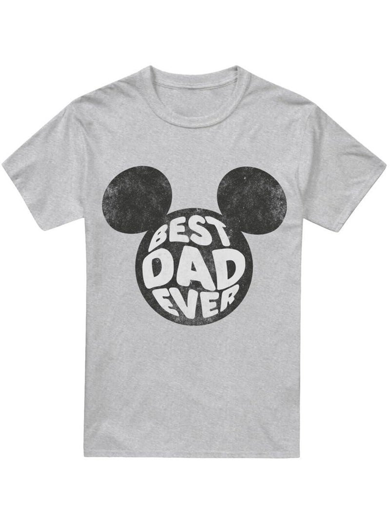 Disney Best Dad Ever Maglietta Topolino Uomo Grigio melangiato - Kiabi