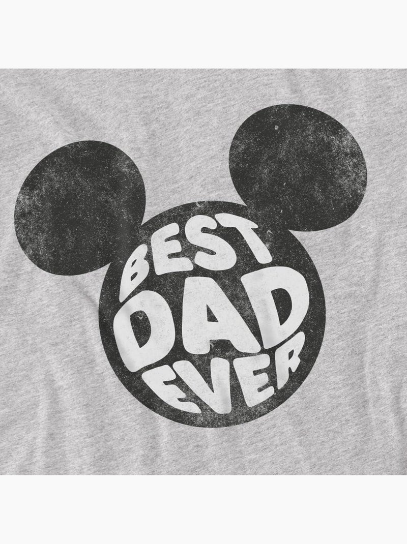 Disney Best Dad Ever Maglietta Topolino Uomo Grigio melangiato - Kiabi