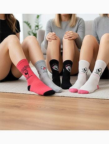 Disney – Calzini Donna Licenza Winnie l’Orsetto Confezione da 4 Paia