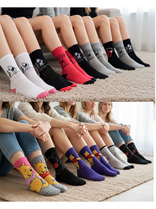 DISNEY – Calzini Donna Licenza Winnie l'Ourson Confezione da 10 Paia MIX SORPRESA - Kiabi