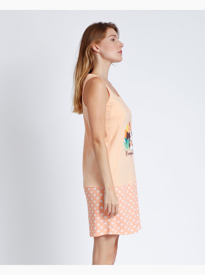 DISNEY Canotta senza maniche Minnie Flowers da donna Pesca - Kiabi