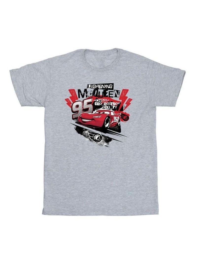 Disney Cars Maglietta Saetta Mcqueen Collage Uomo Grigio melangiato - Kiabi
