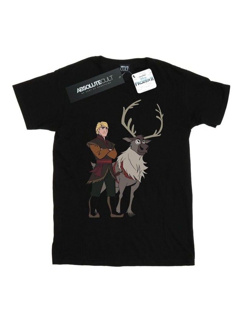Disney Frozen 2 Maglietta Sven e Kristoff Uomo Nero - Kiabi