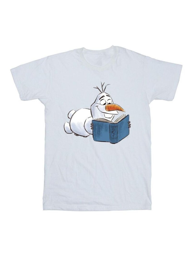 Disney Frozen Maglietta Olaf Lettura Uomo Bianco - Kiabi