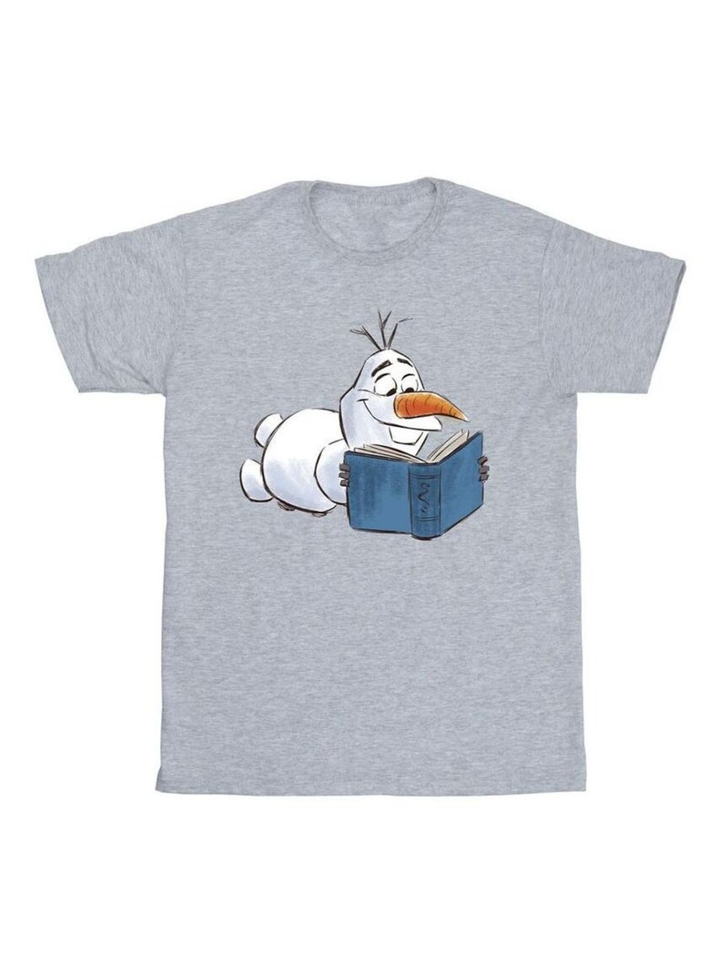Disney Frozen Maglietta Olaf Lettura Uomo Grigio melangiato - Kiabi