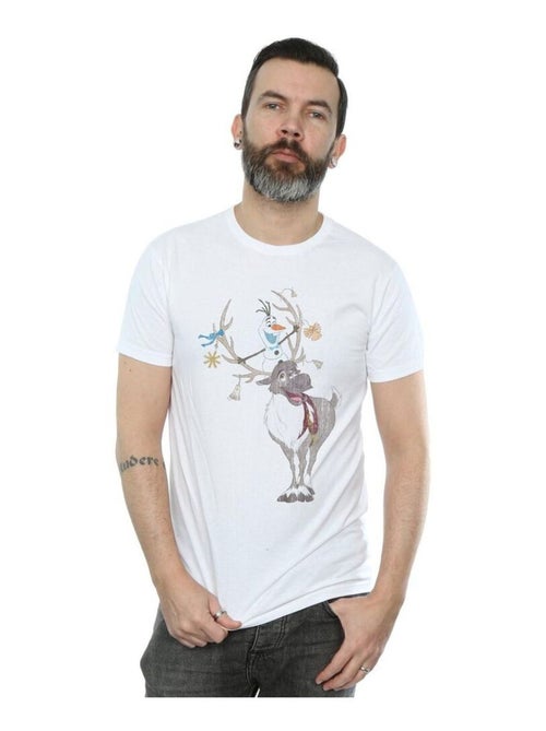Disney Frozen Maglietta Sven e Olaf Ornamenti di Natale Uomo - Kiabi