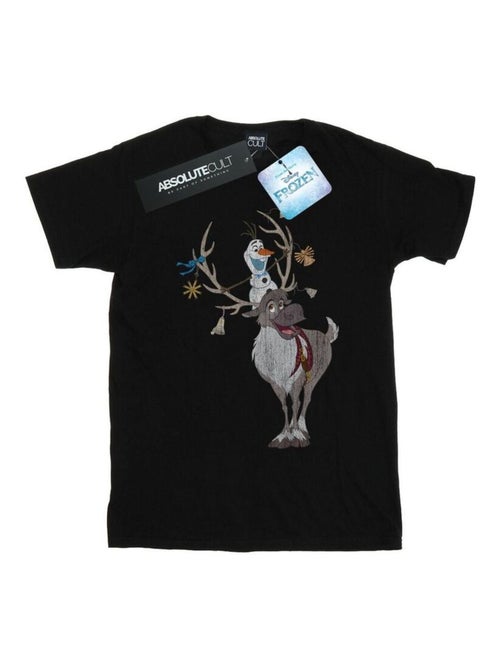 Disney Frozen Maglietta Sven e Olaf Ornamenti di Natale Uomo - Kiabi