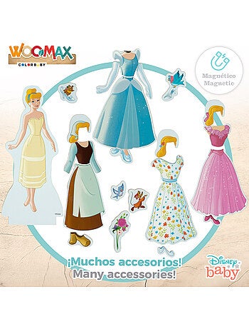 Disney Gioco di vestire magnetico per principesse WOOMAX
