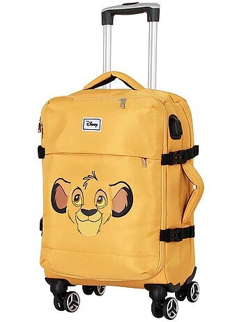 Disney Il Re Leone Face Valigia da Cabina 4 Ruote, Giallo