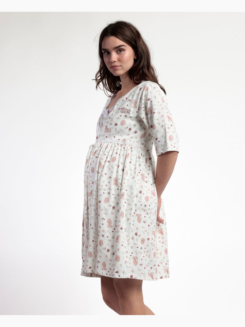 DISNEY Lady Mum French Sleeve Vestaglia per Donna Ecru - Kiabi