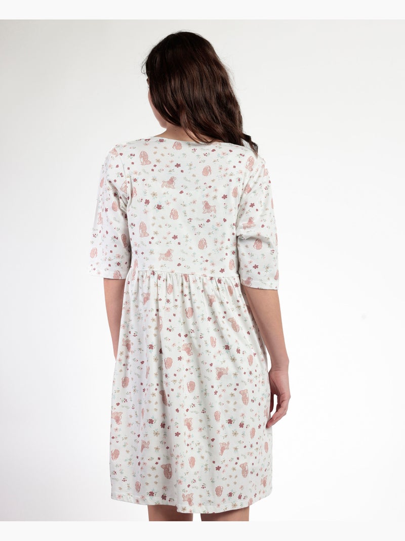DISNEY Lady Mum French Sleeve Vestaglia per Donna Ecru - Kiabi