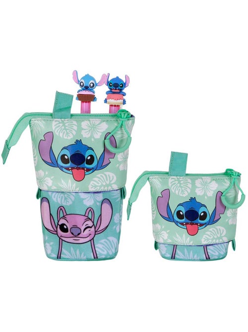 Disney Lilo e Stitch Aloha Astuccio Cute + 2 Penne Gel Cancellabili, Blu - Kiabi