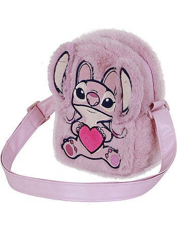 Disney Lilo e Stitch Angel Heart Borsa a Tracolla Action Plush, Rosa