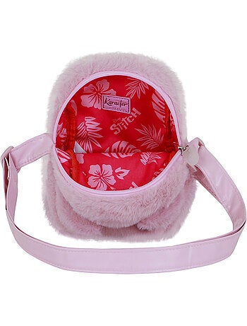 Disney Lilo e Stitch Angel Heart Borsa a Tracolla Action Plush, Rosa