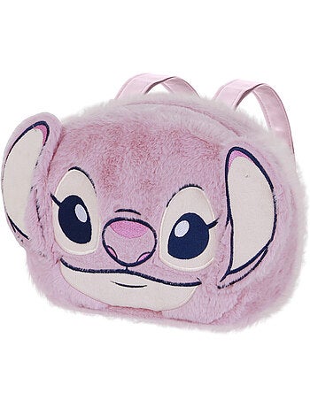 Disney Lilo e Stitch Angel Heart Zaino Plush Face, Rosa