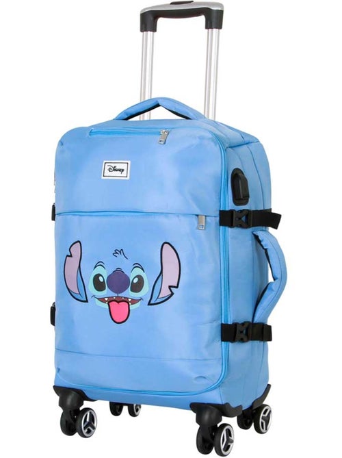 Disney Lilo e Stitch Face Valigia da Cabina 4 Ruote, Blu - Kiabi