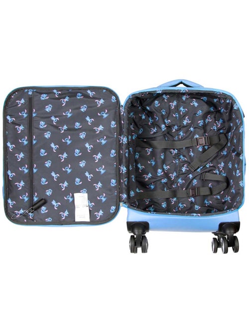 Disney Lilo e Stitch Face Valigia da Cabina 4 Ruote, Blu - Kiabi