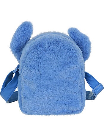 Disney Lilo e Stitch Heart Borsa a Tracolla Quadrata Plush, Blu
