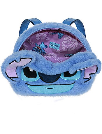 Disney lilo e stitch heart zaino plush face, blu
