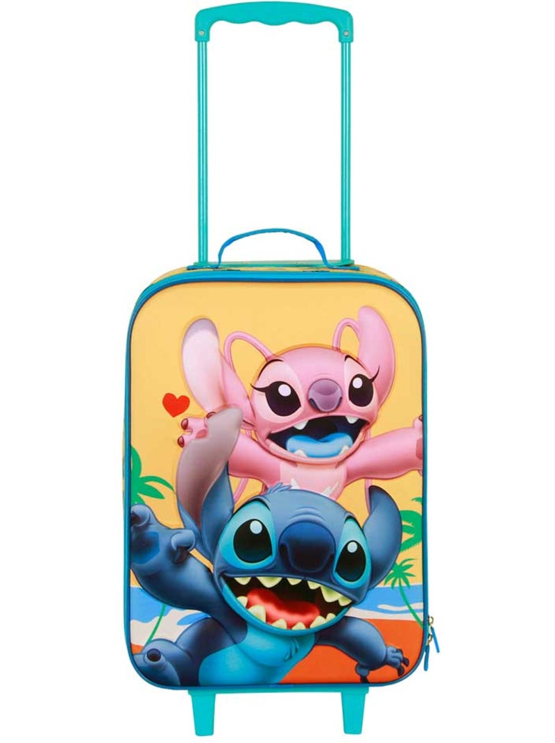 Disney Lilo e Stitch Ocean Valigia Trolley Soft 3D, Blu Blu - Kiabi