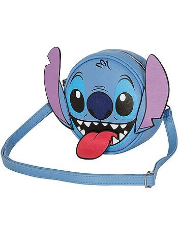 Disney lilo e stitch tongue borsa a tracolla rotonda, blu