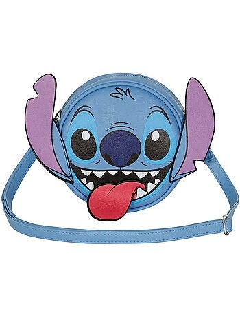 Disney lilo e stitch tongue borsa a tracolla rotonda, blu