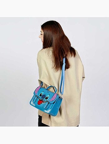 Disney Lilo e Stitch Tongue Borsa a Tracolla-Zaino Satchel, Blu