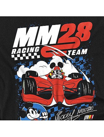 Disney Maglietta Corse Topolino A Scacchi Adulto Unisex