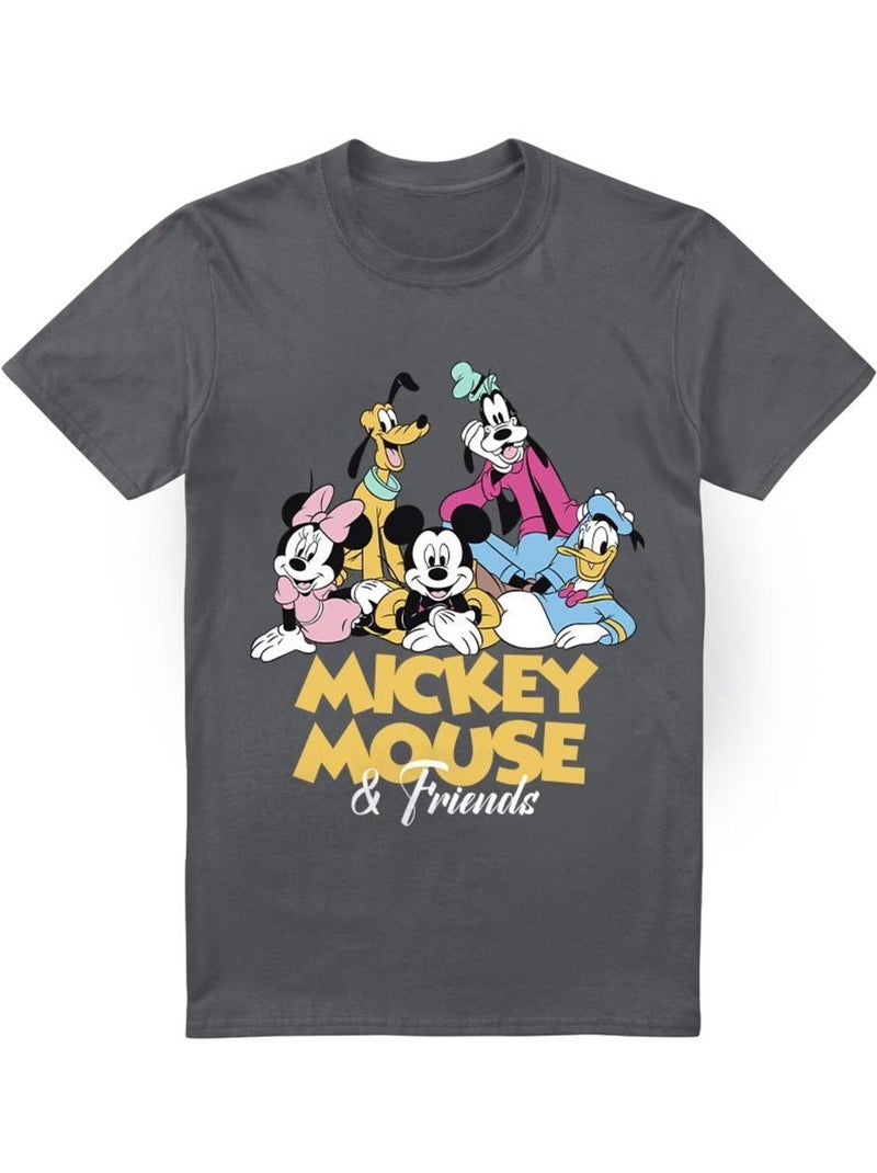 Disney Maglietta Topolino Amici Uomo Grigio nero - Kiabi