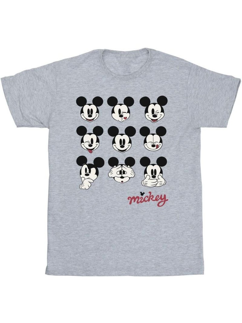 Disney Maglietta Topolino Facce Uomo Grigio melangiato - Kiabi