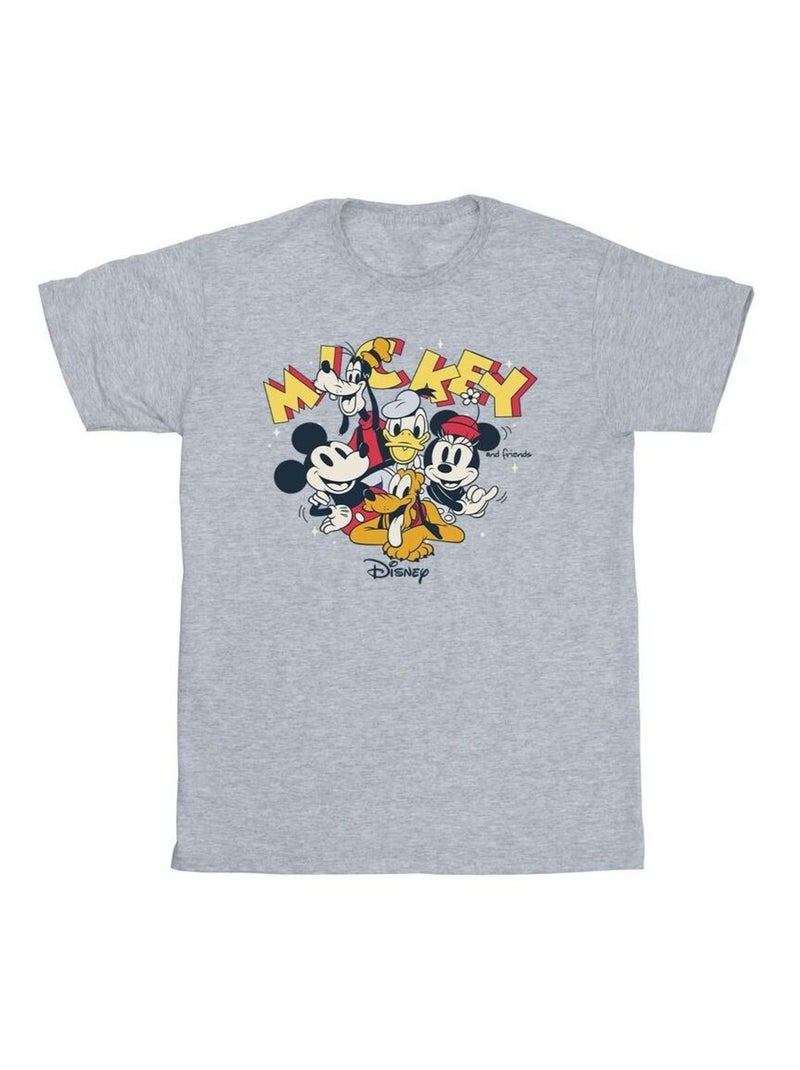 Disney Maglietta Topolino Gruppo Uomo Grigio melangiato - Kiabi